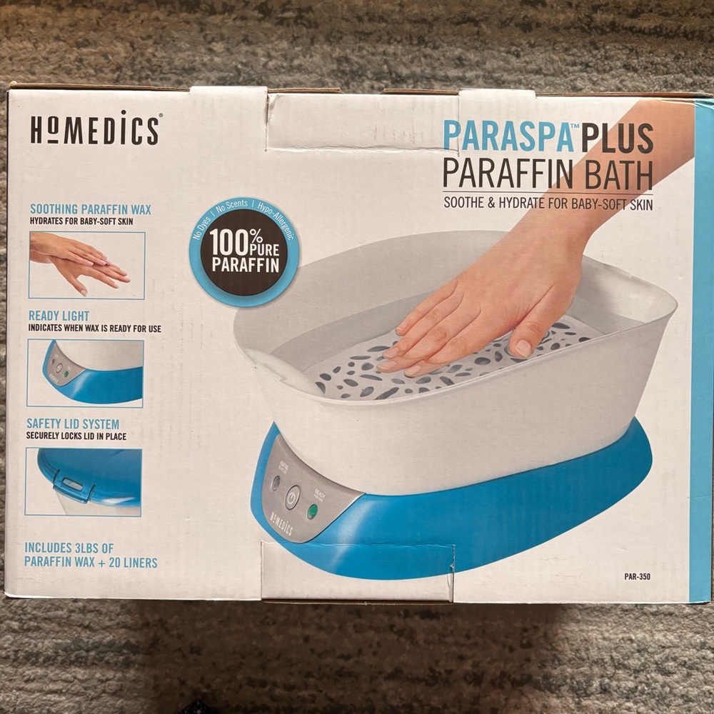 Homedics ParaSpa Plus Paraffin Bath - Blue and White